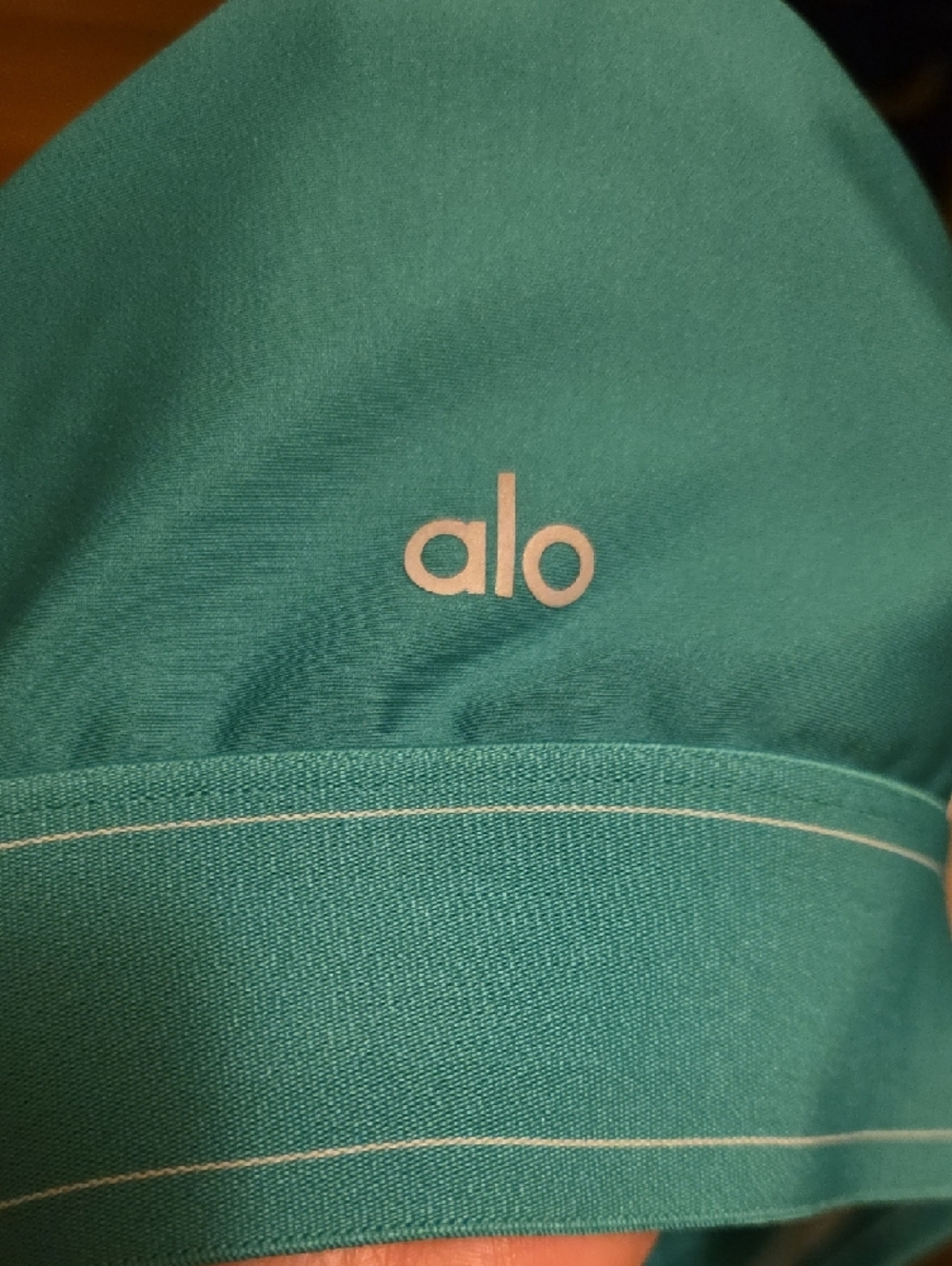 ALO Yoga Spruce Green Sports Bra and Leggings Set - Picture 7 of 9